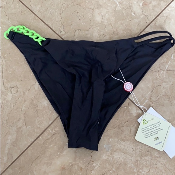 Red Carter Side Chain Bikini Bottom - Picture 1 of 6